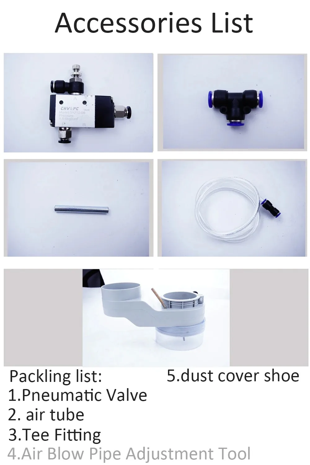 Directional Air Blow Dust Cover for Engraving Machines kits detail photo 1