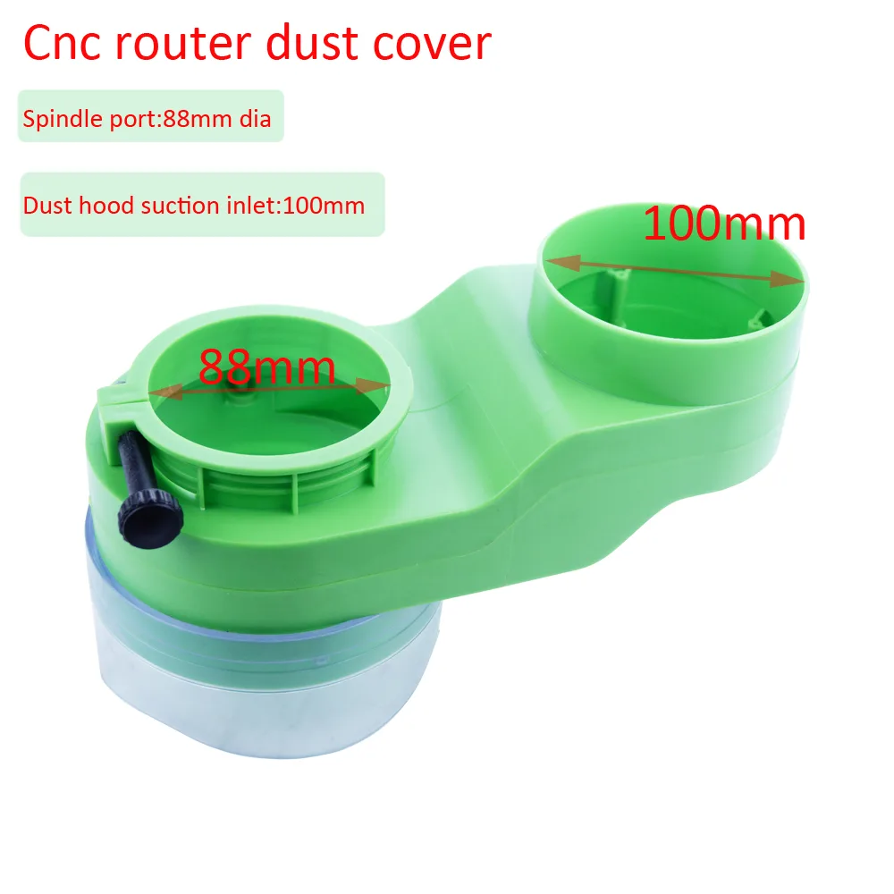 Green CNC Dust Shoe with Rubber Seal Strip detail photo 4