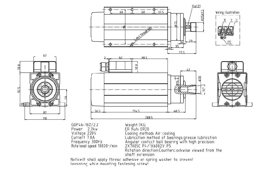 GDF46-18Z 2.2KW 220V detail photo 1