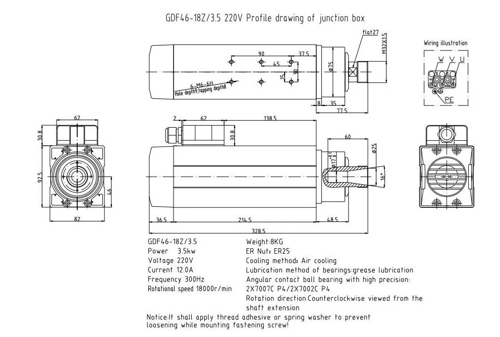 GDF46-18Z 3.5 380v with flange detail photo 7