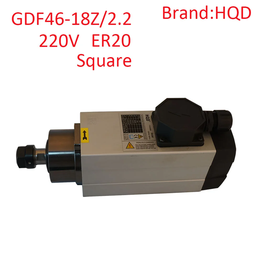 HQD GDF46-18Z 2.2kW Aviation-plug Air-cooled Spindle