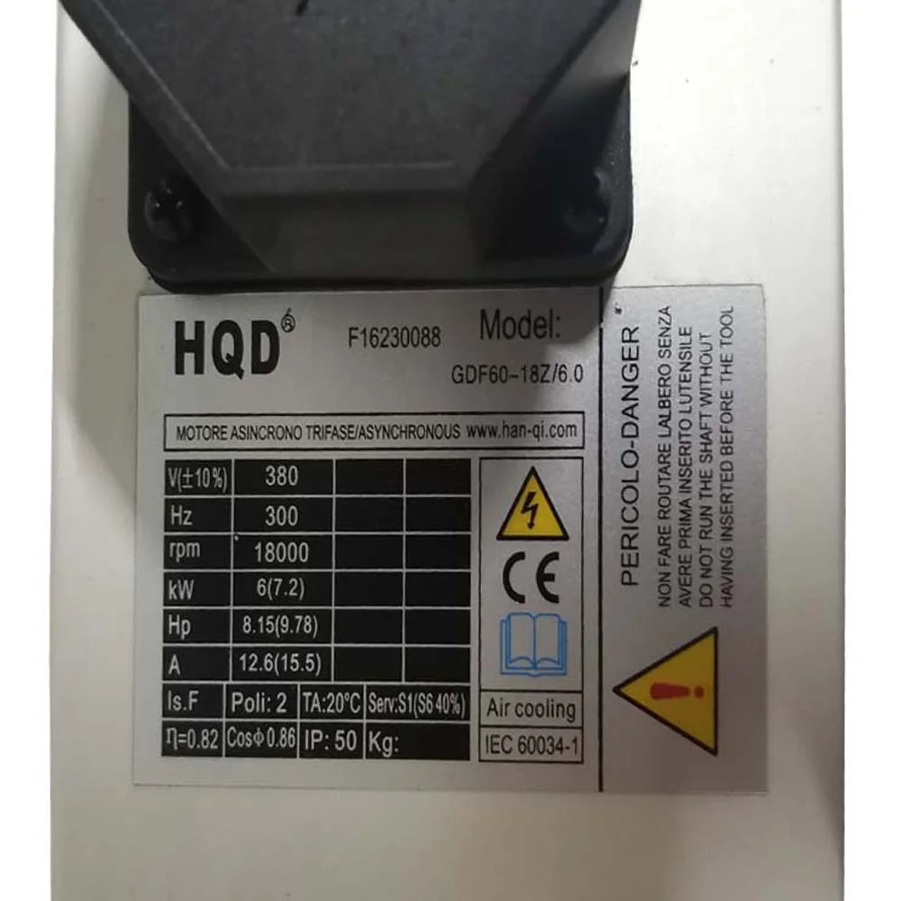 HQD GDF60-18Z 6kW Air-cooled Spindle