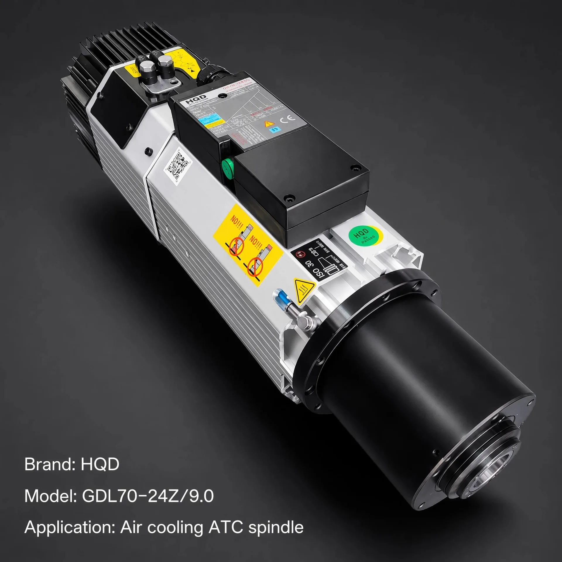HQD GDL70-24Z/9.0 Long Shaft 9kW ATC Air-cooled Spindle Motor 2