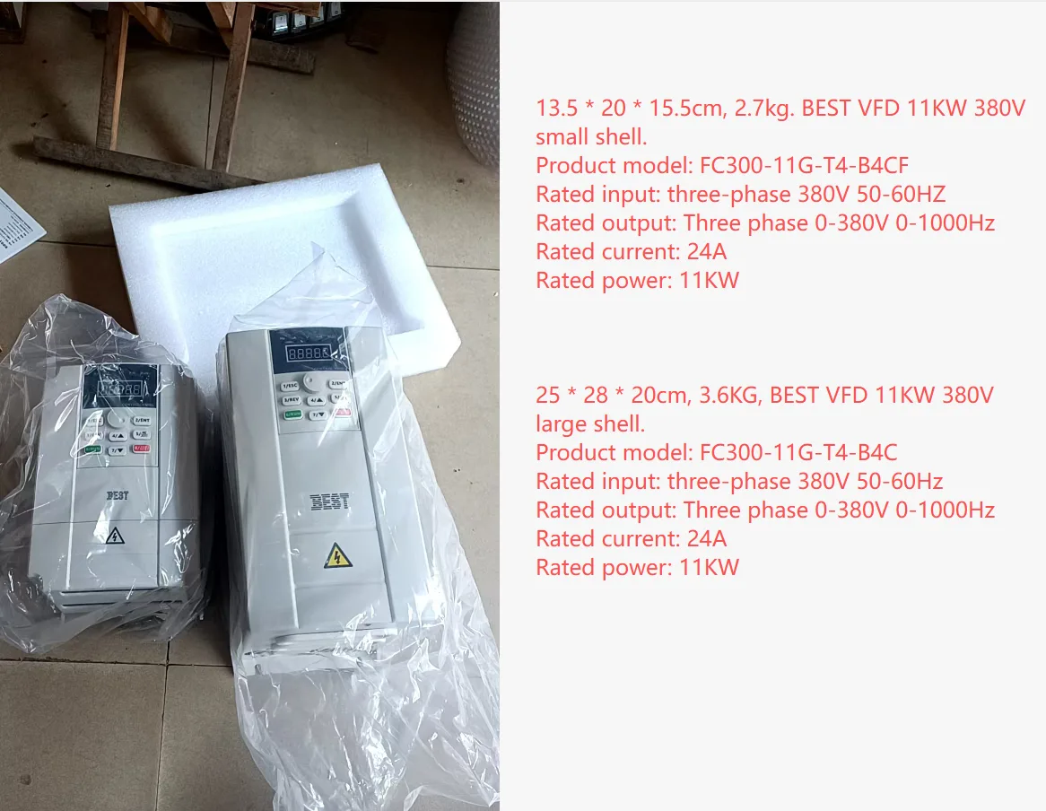 BEST FC300-11G-T4-B6 11kW Three-Phase 380V VFD Inverter for CNC Router detail photo 2
