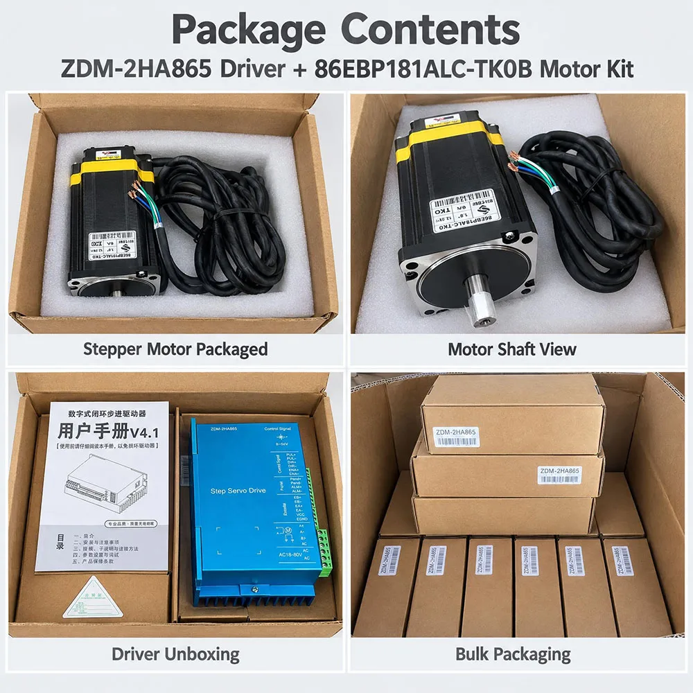 86 Closed-Loop Stepper Motor Kit (ZDM-2HA865 + 86EBP181ALC-TK0B) detail photo 7